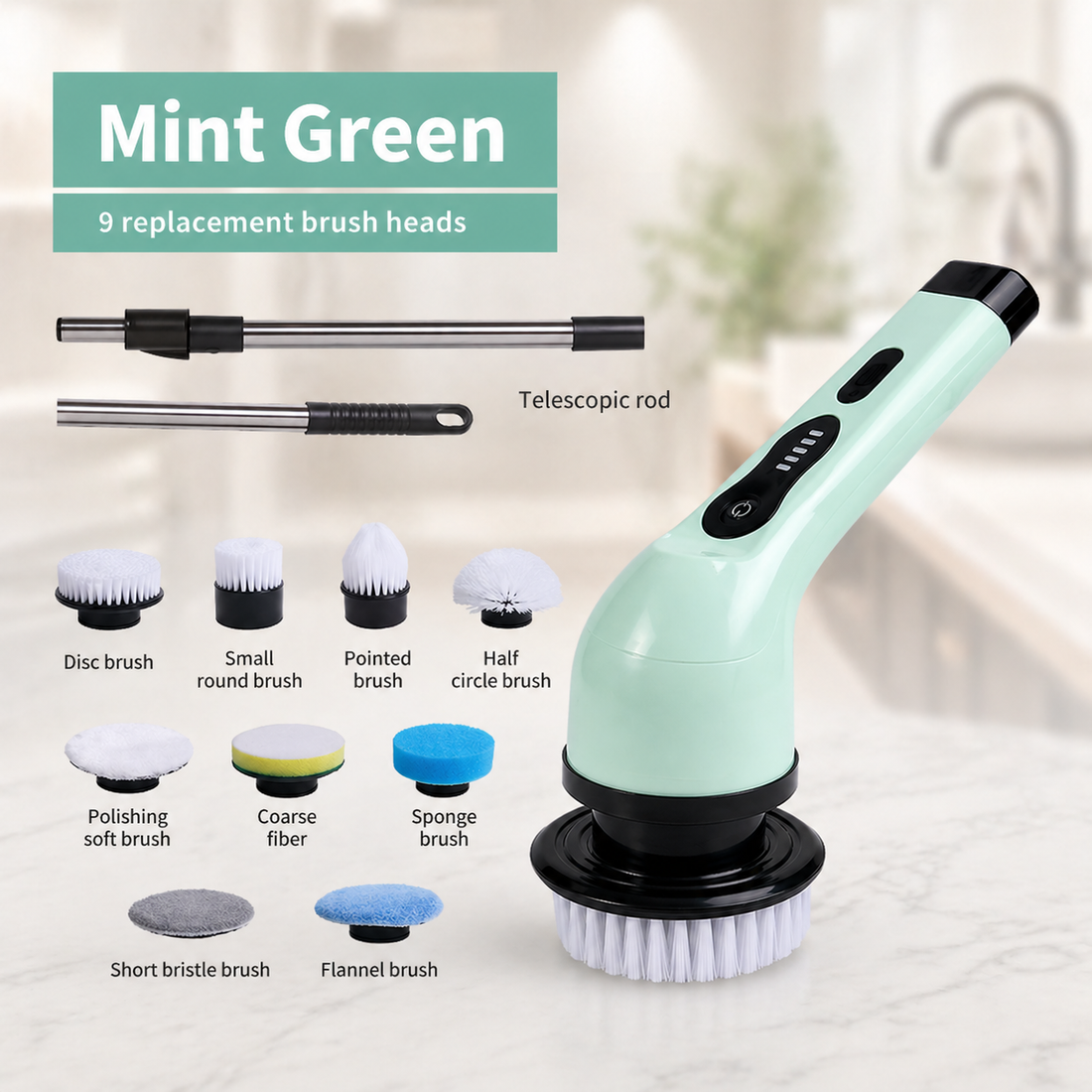 Flexi-Scrub Pro: 9-in-1 Power Scrubber