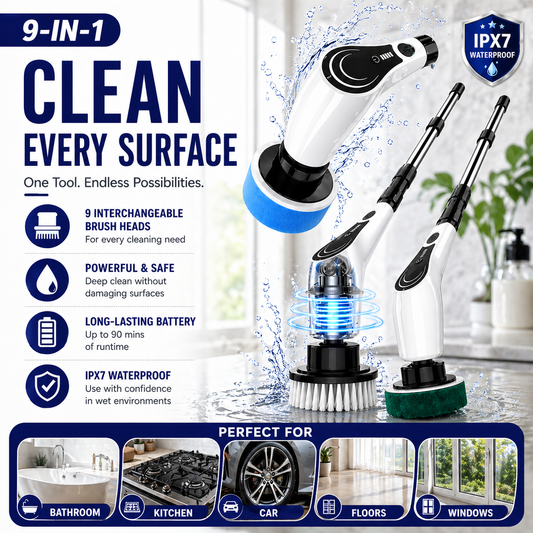 Flexi-Scrub Pro: 9-in-1 Power Scrubber