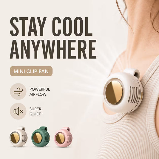 Portable Mini Clip Fan: Hands-Free Outdoor Cooling