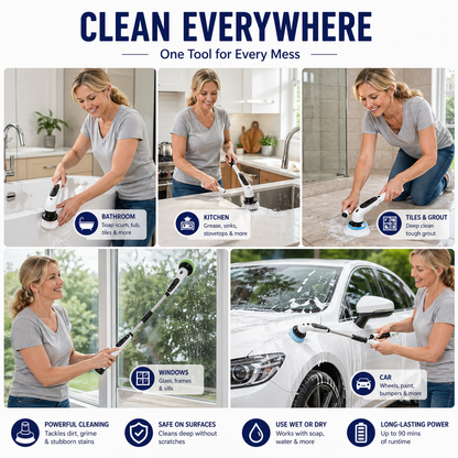 Flexi-Scrub Pro: 9-in-1 Power Scrubber